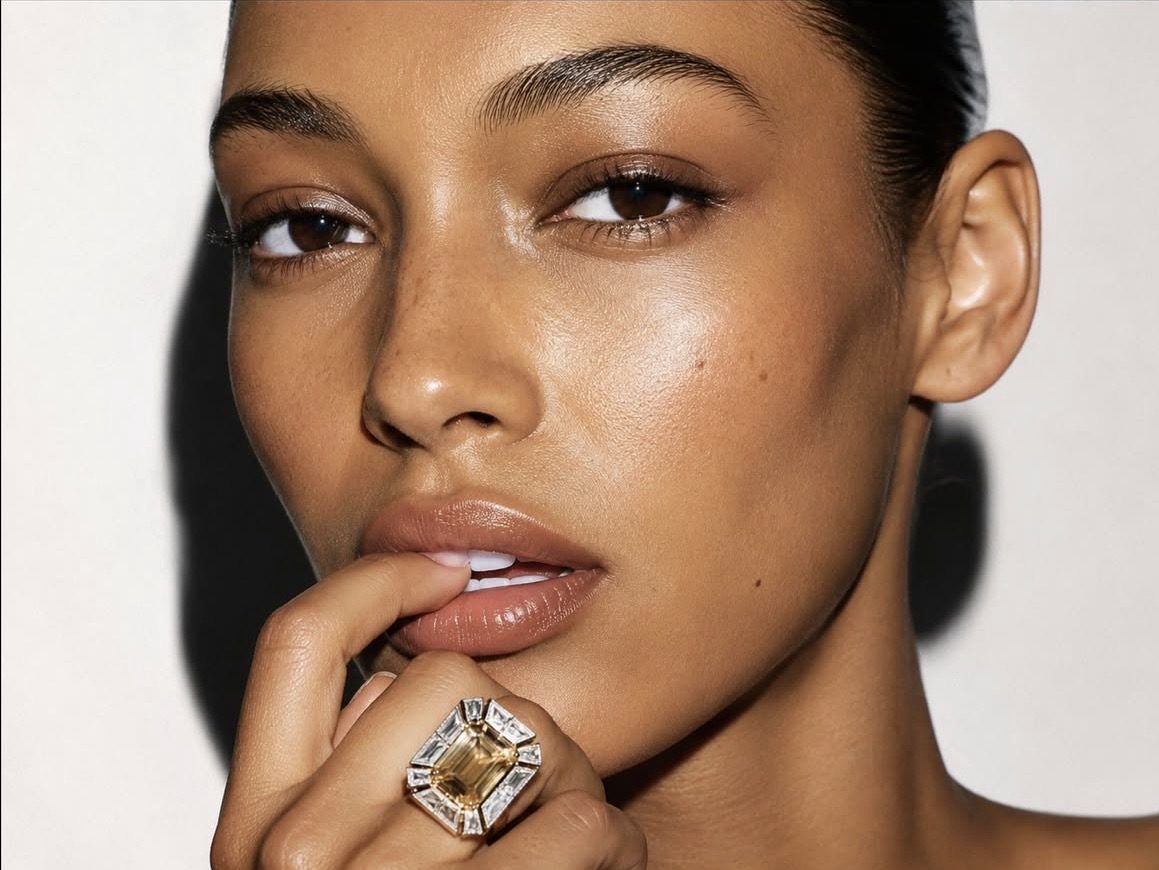 Beauty closeup with statement ring