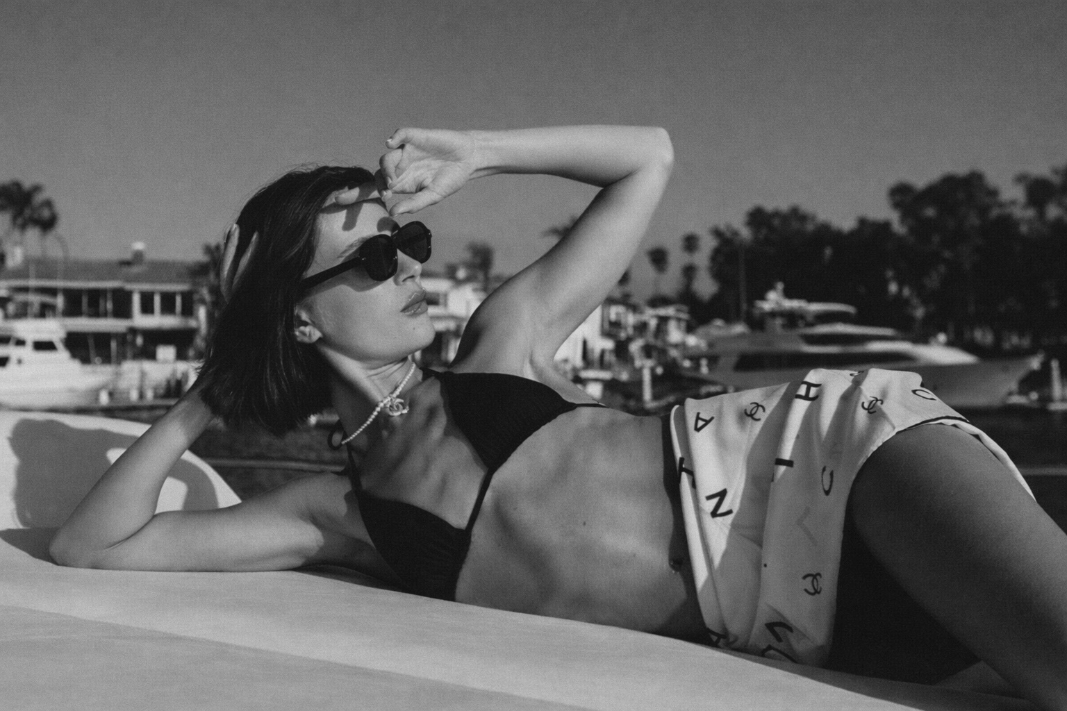 CHANEL independent campaign concept, reclining portrait